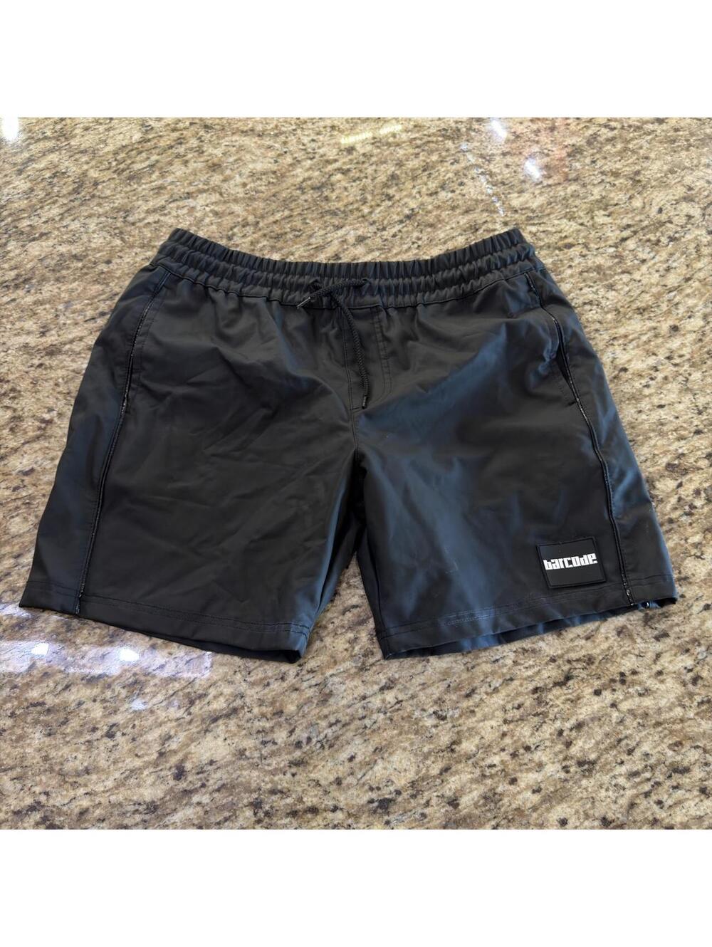 Black Barcode shorts #swimwear #barcode